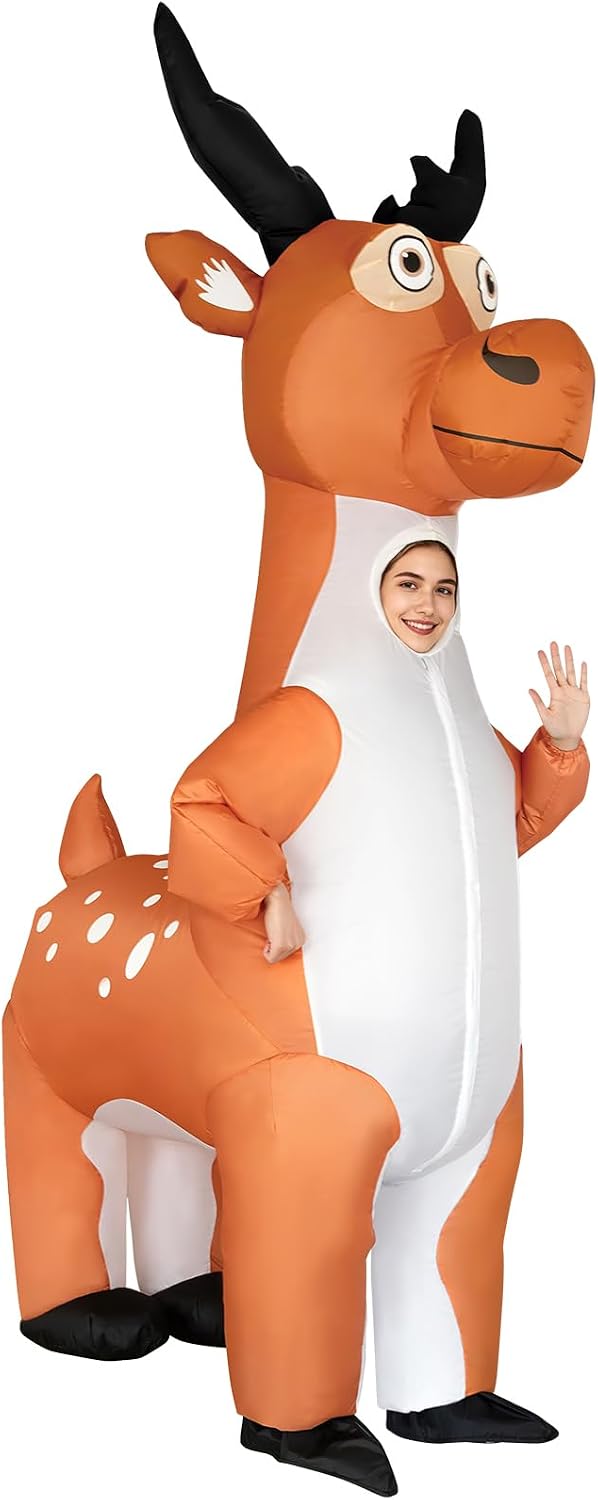 Unnecessary Inflatable Reindeer Costume Adults Funny — WeirdThingsToBuy weird find