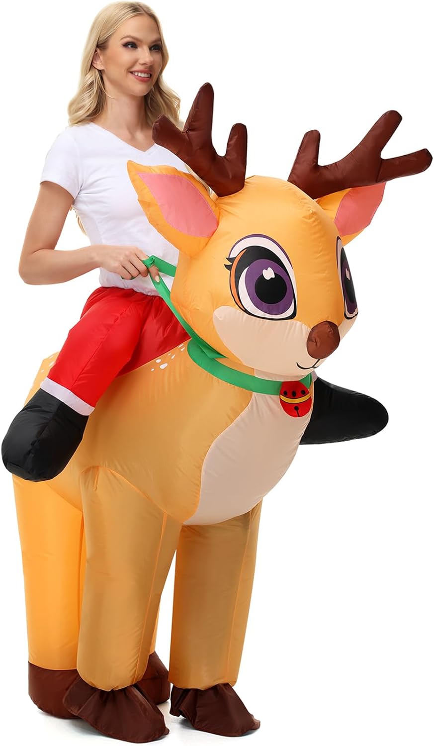 Unnecessary Inflatable Reindeer Costume Adults — WeirdThingsToBuy weird find