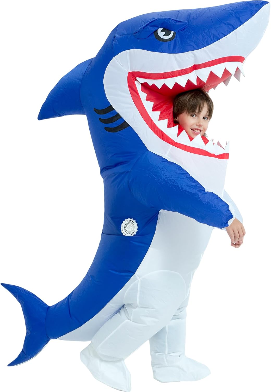 Unnecessary Inflatable Shark Costume Kids Blow — WeirdThingsToBuy weird find