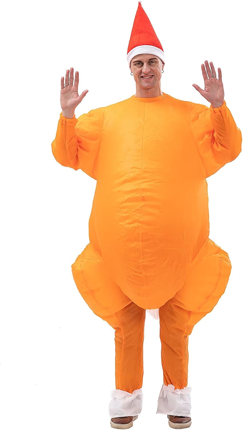 Unnecessary Inflatable Turkey Costume Blow up — WeirdThingsToBuy weird find