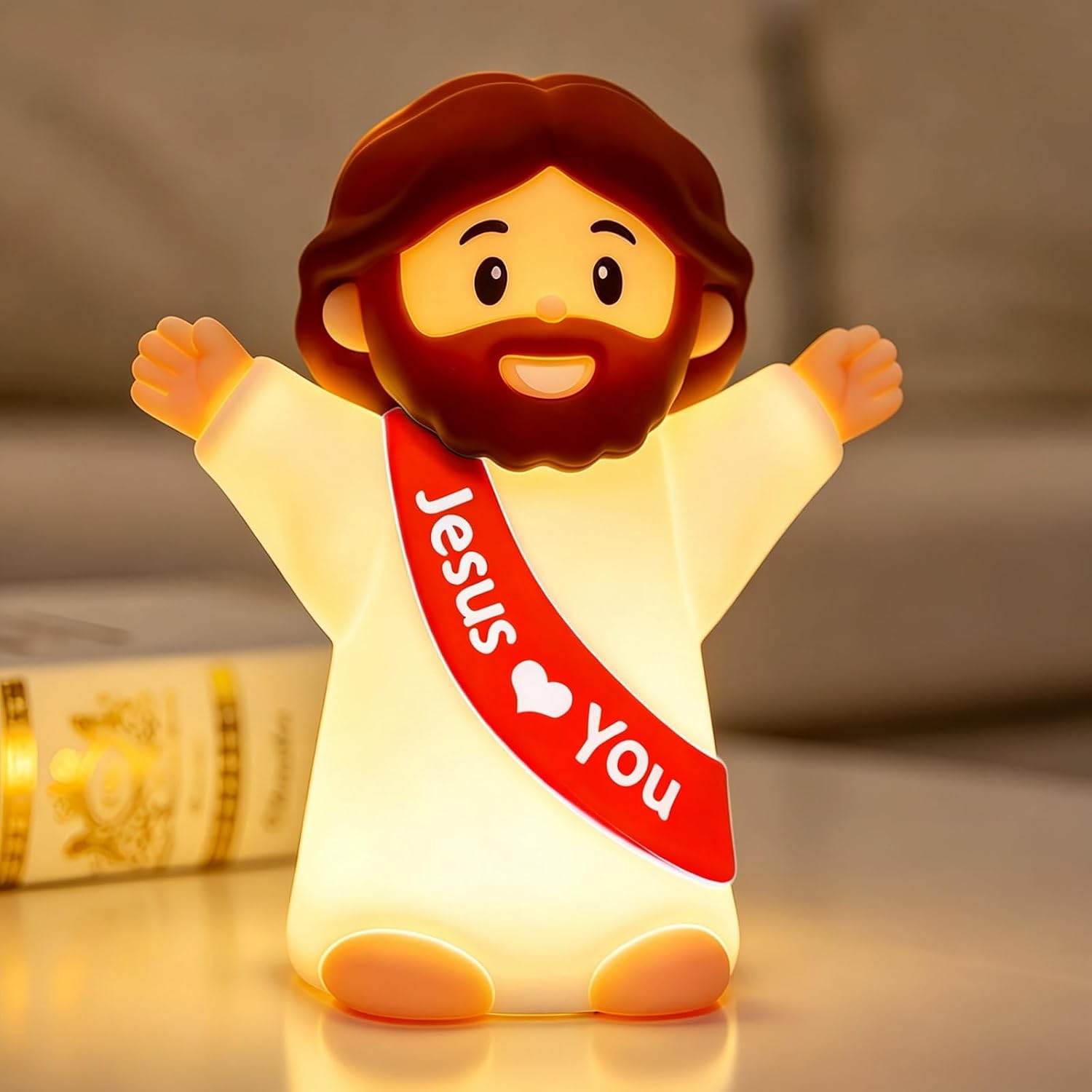 Unnecessary Jesus Night Light Kids Rechargeable — WeirdThingsToBuy weird find