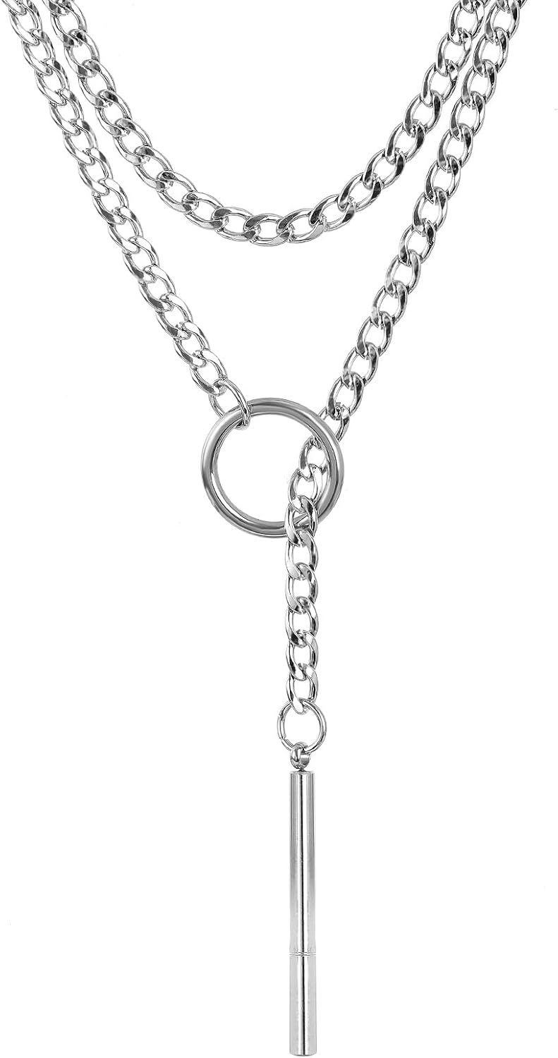 Unnecessary Kofisni Black Stain Steel Lariat — WeirdThingsToBuy weird find