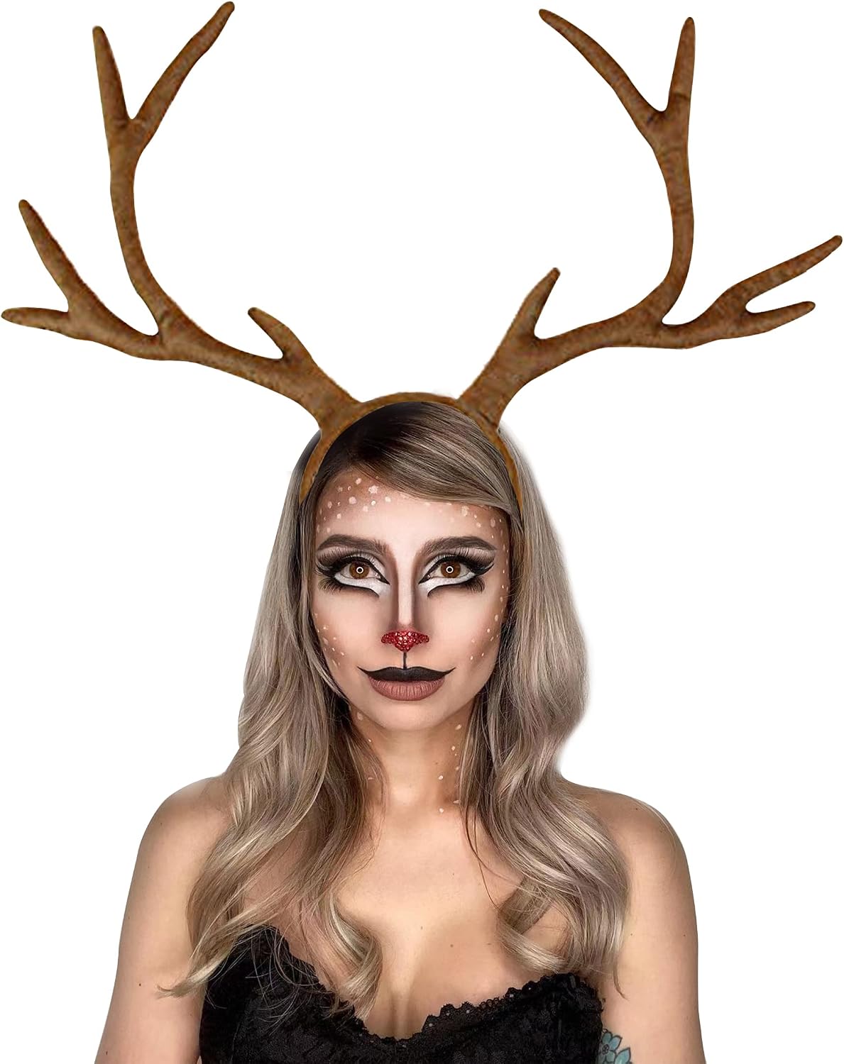 Unnecessary Large Deer Antlers Headband Brown — WeirdThingsToBuy weird find