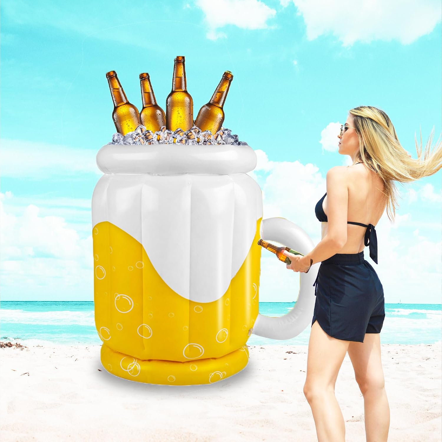 Unnecessary Large Inflatable Cooler Beer Mug — WeirdThingsToBuy weird find