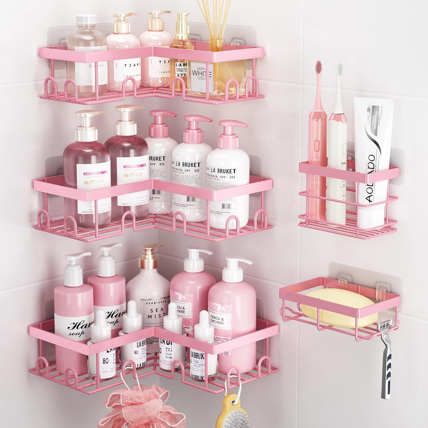 Unnecessary Liuoud Corner Shower Caddy 5 — WeirdThingsToBuy weird find