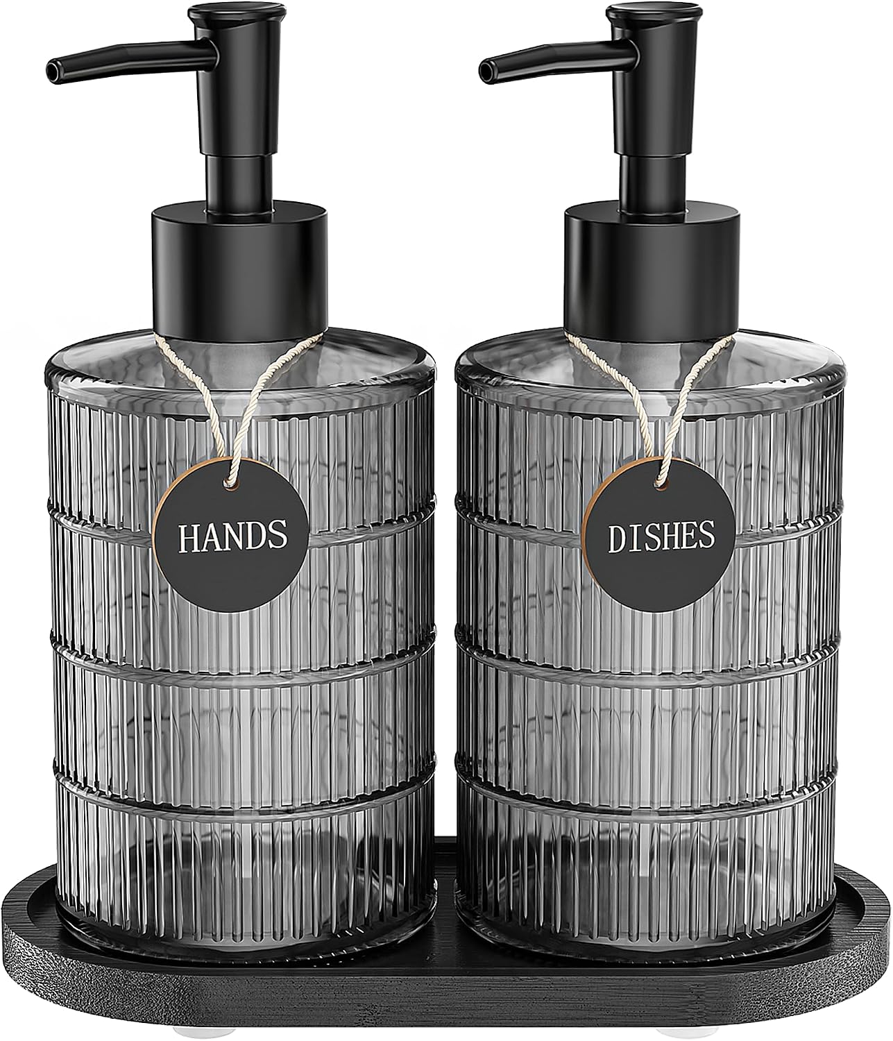Unnecessary Masadi Soap Dispenser Set Bamboo — WeirdThingsToBuy weird find