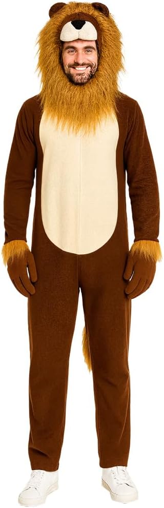 Unnecessary Men's Lion Costume Onesie Mane — WeirdThingsToBuy weird find