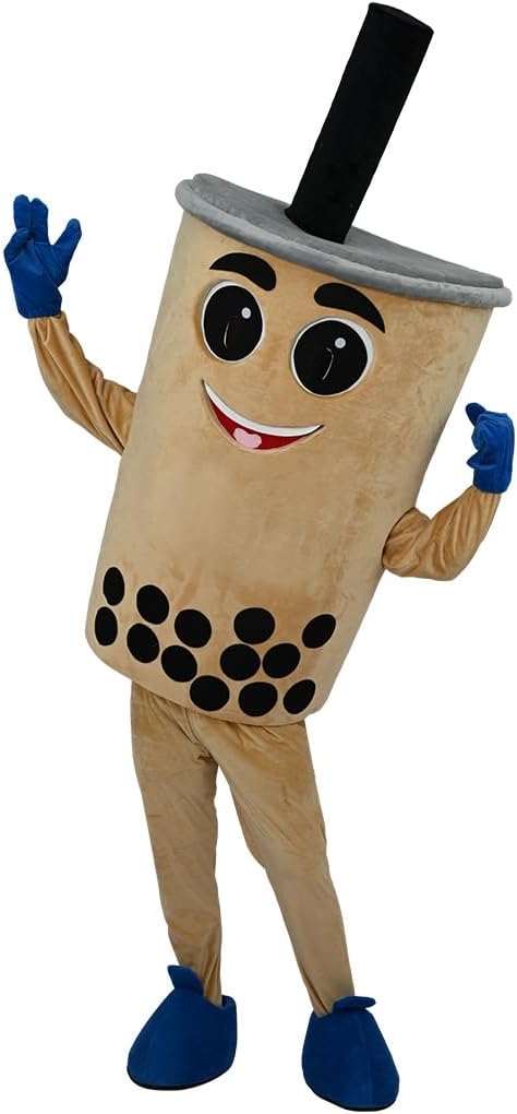 Unnecessary Milk Tea Cup Mascot Cartoon — WeirdThingsToBuy weird find