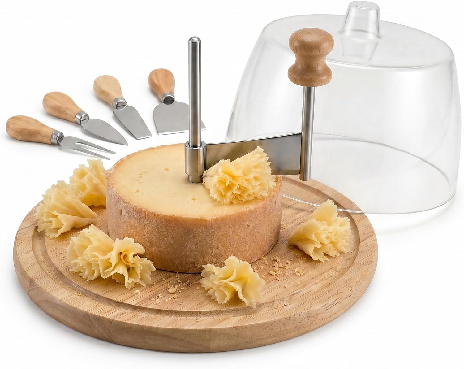 Unnecessary Mumoia Marble Wood Cheese Curler — WeirdThingsToBuy weird find