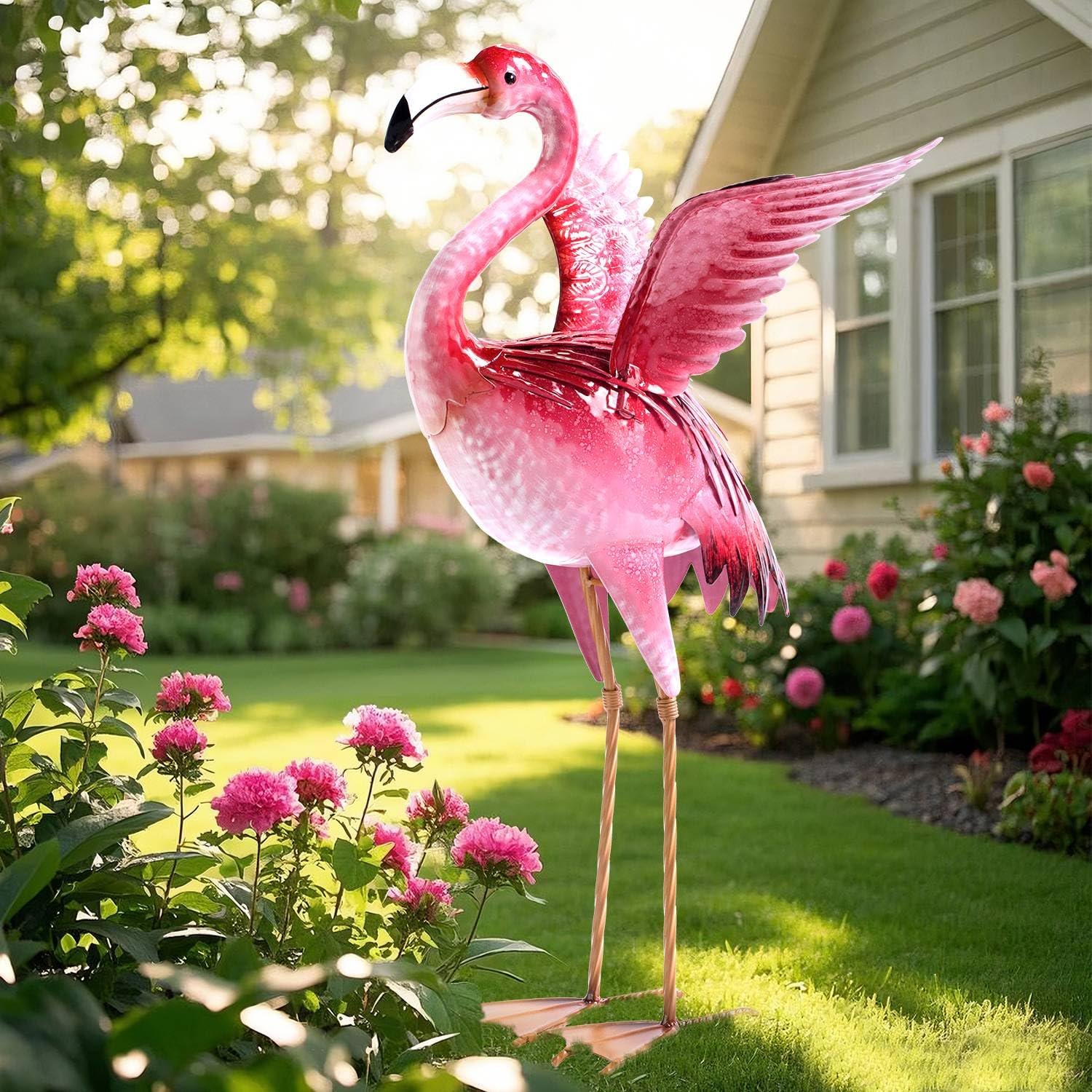 Unnecessary Natelf Garden Flamingo Statue & — WeirdThingsToBuy weird find
