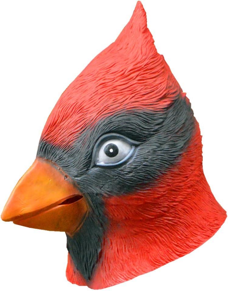 Unnecessary Natural Latex Red Cardinal Head — WeirdThingsToBuy weird find