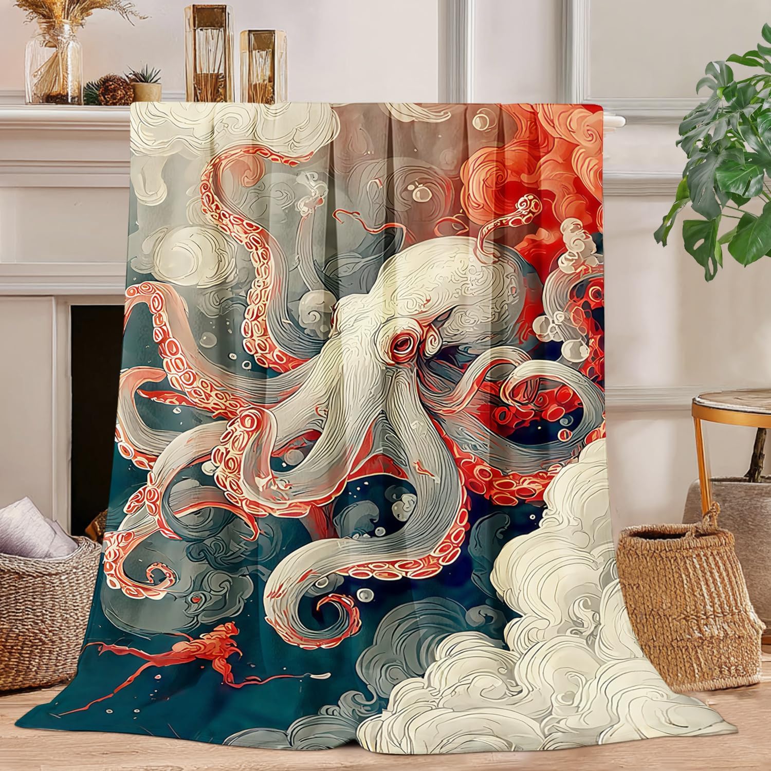 Unnecessary Octopus Blanket Octopus Throw Blanket — WeirdThingsToBuy weird find