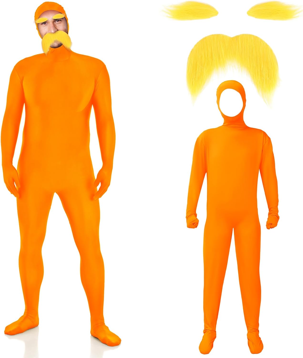 Unnecessary Orange Costume Yellow Mustache & — WeirdThingsToBuy weird find