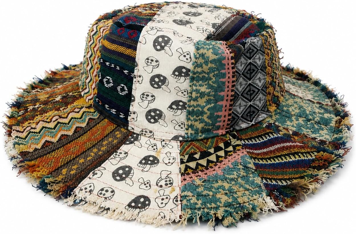 Unnecessary Patchwork Mushroom Bucket Hat Hidden — WeirdThingsToBuy weird find