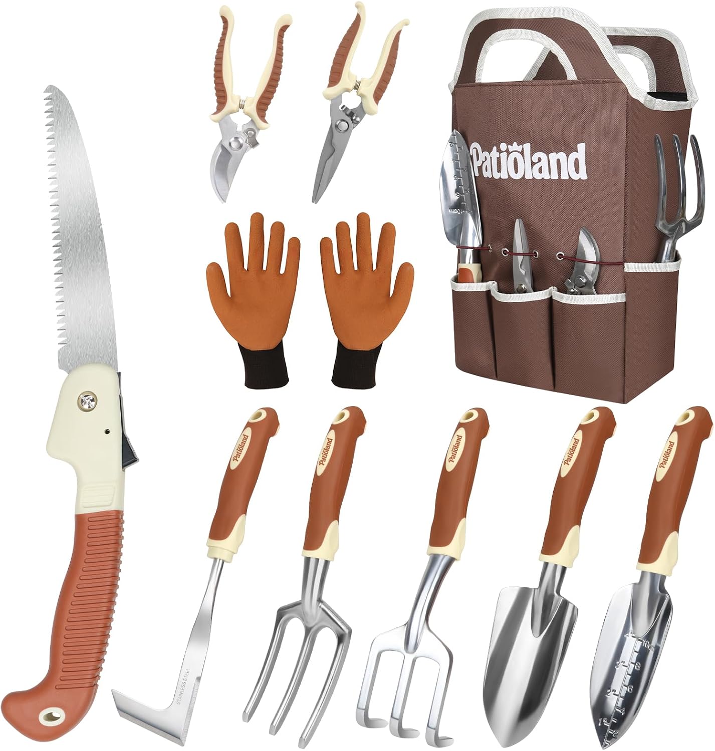 Unnecessary Patioland Brown Garden Tools Set — WeirdThingsToBuy weird find