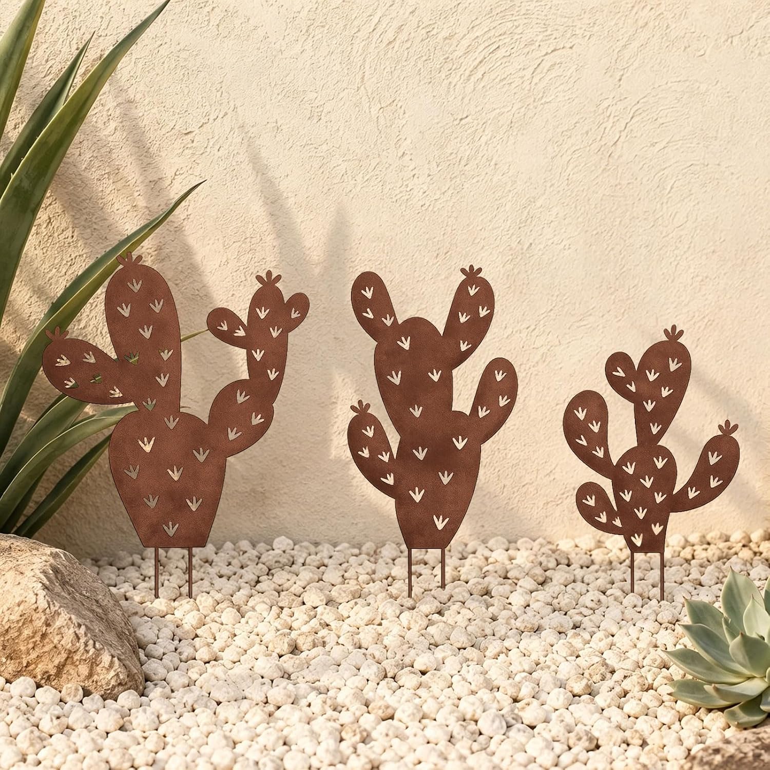 Unnecessary Pigort Metal Cactus Garden Decor — WeirdThingsToBuy weird find