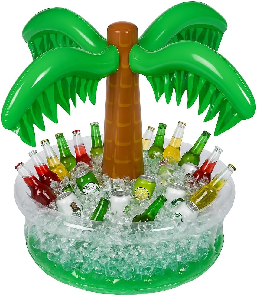 Unnecessary Playbees Inflatable Palm Tree Cooler — WeirdThingsToBuy weird find