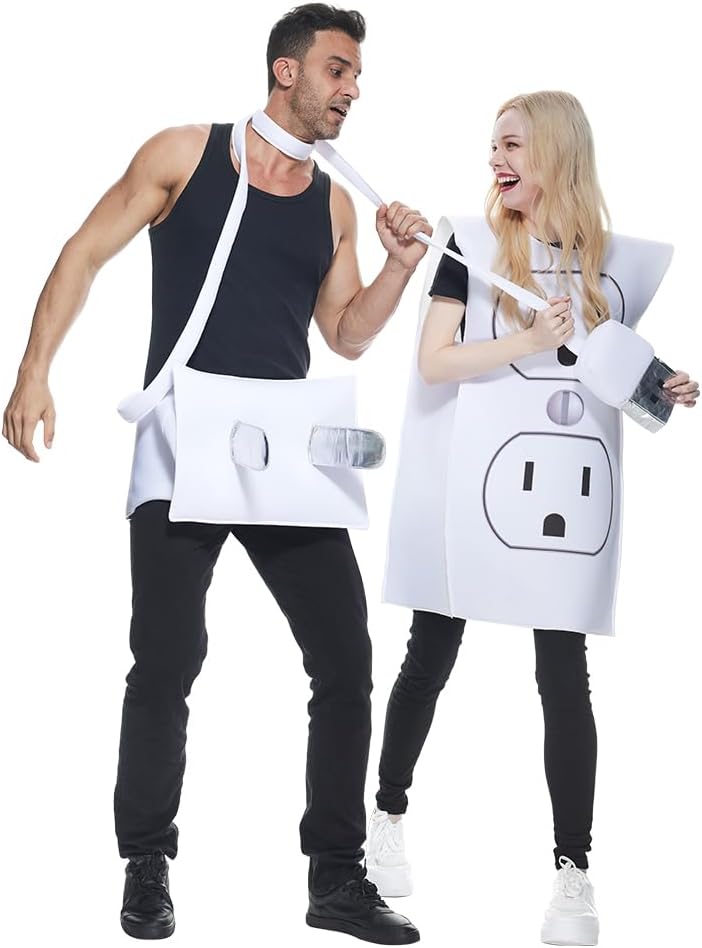 Unnecessary Plug & Socket Couple Costume — WeirdThingsToBuy weird find