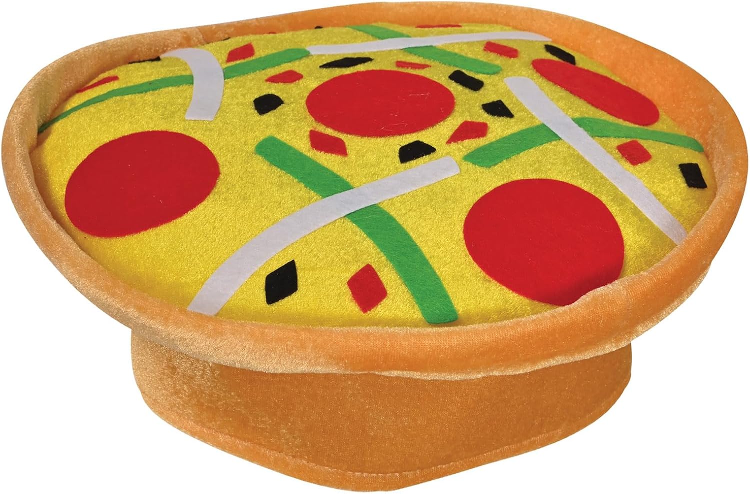 Unnecessary Plush Fabric Pizza Hat Italian — WeirdThingsToBuy weird find