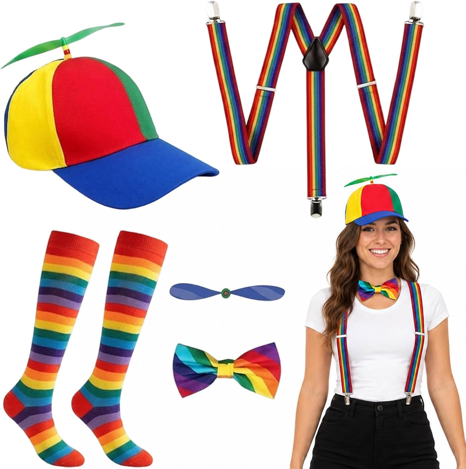 Unnecessary Propeller Hat Rainbow Propeller Hat — WeirdThingsToBuy weird find