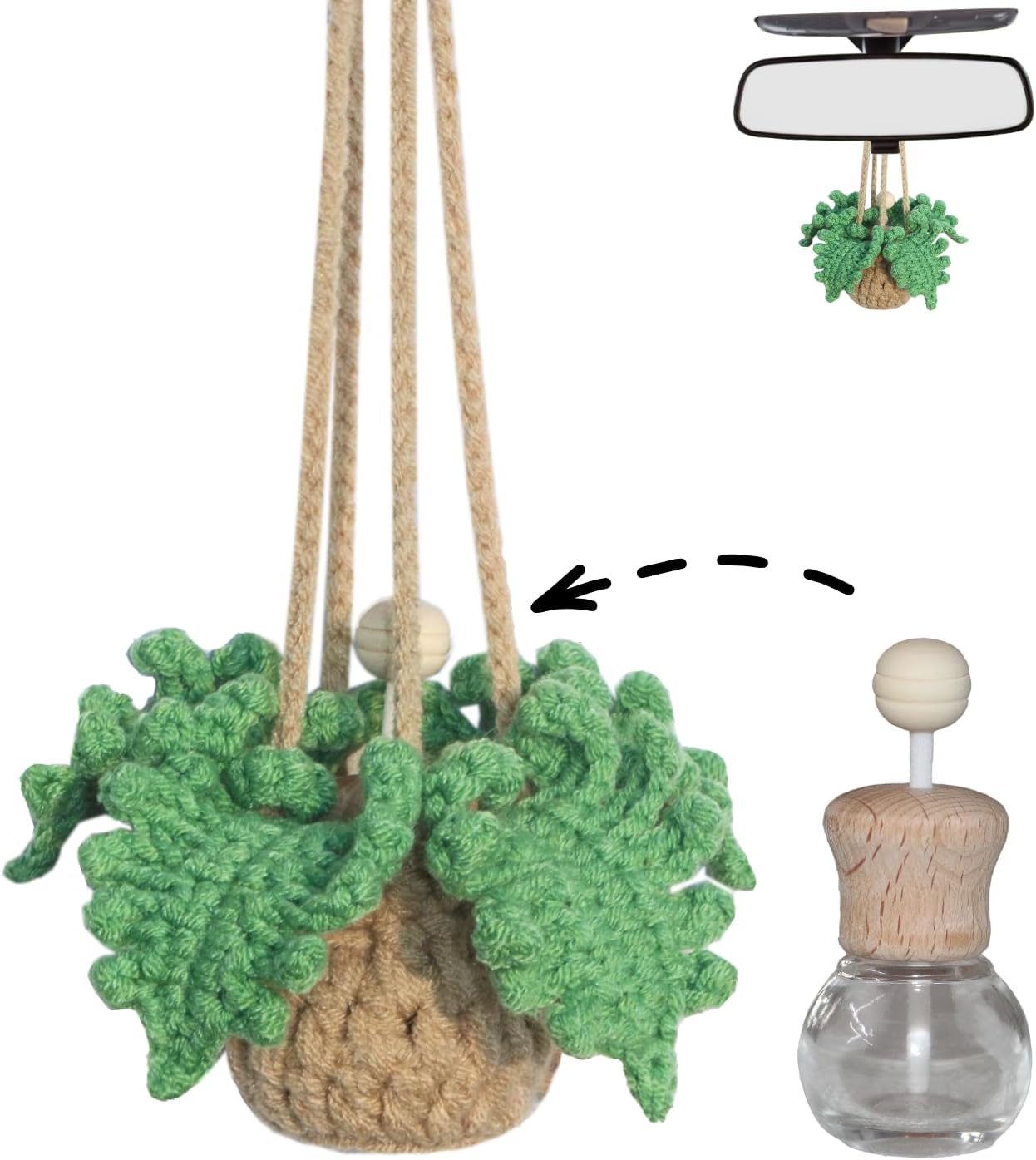 Unnecessary Rofigl Handmade Crochet Car Air — WeirdThingsToBuy weird find