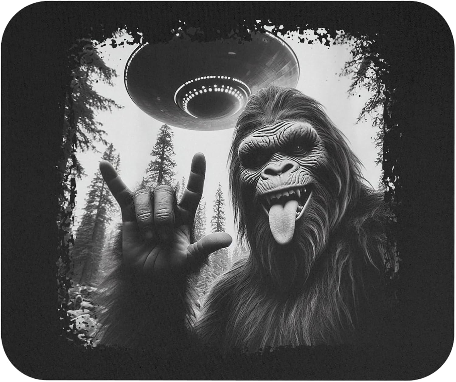 Unnecessary Sasquatch Bigfoot Selfie Ufo Funny — WeirdThingsToBuy weird find
