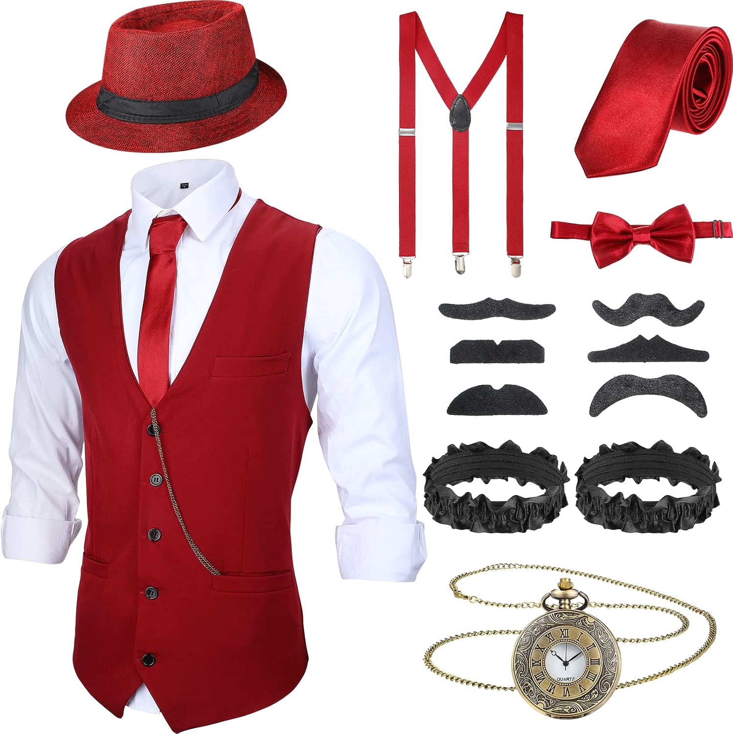 Unnecessary Satinior 1920s Mens Costume Outfit — WeirdThingsToBuy weird find
