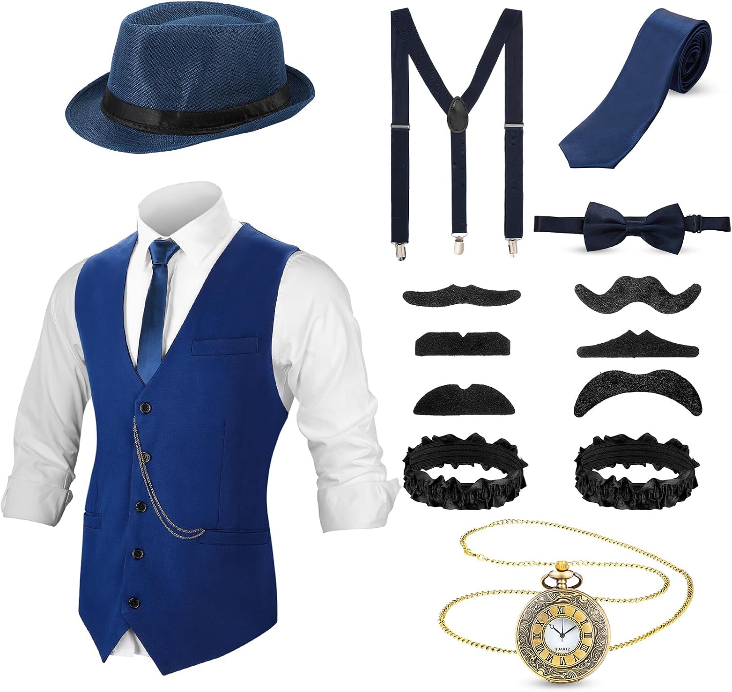 Unnecessary Satinior 1920s Mens Costume Outfit — WeirdThingsToBuy weird find