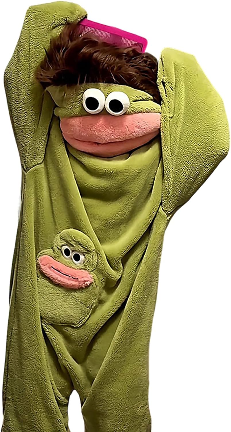 Unnecessary Silly Onesie Green Plush Monster — WeirdThingsToBuy weird find