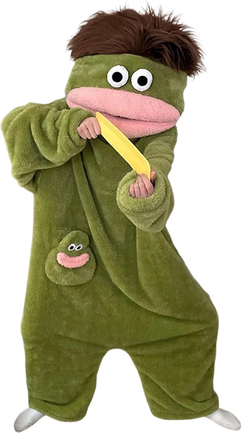Unnecessary Silly Wearable Onesie Green Monster — WeirdThingsToBuy weird find