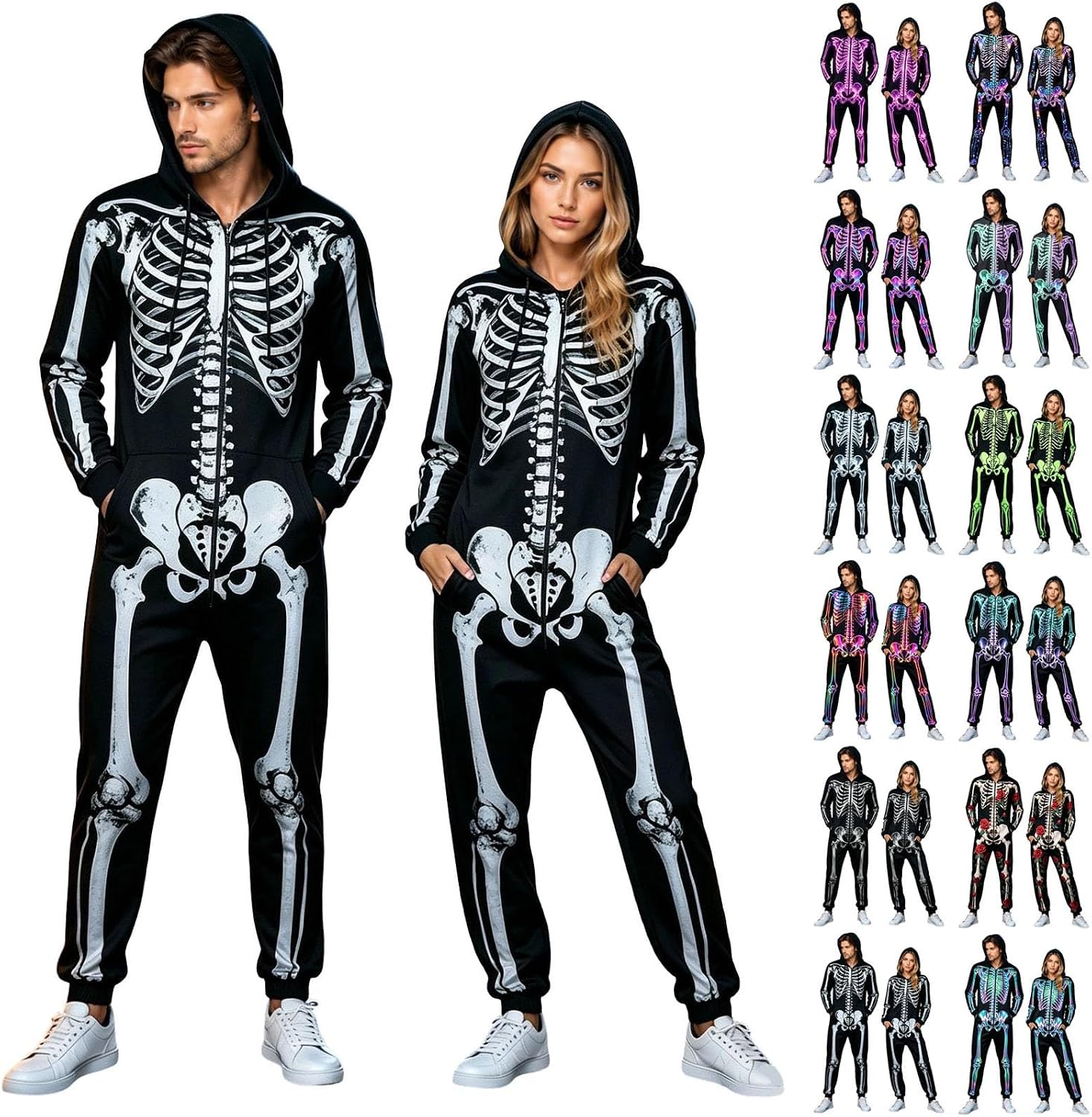 Unnecessary Skeleton Costume Unisex Adult Hooded — WeirdThingsToBuy weird find