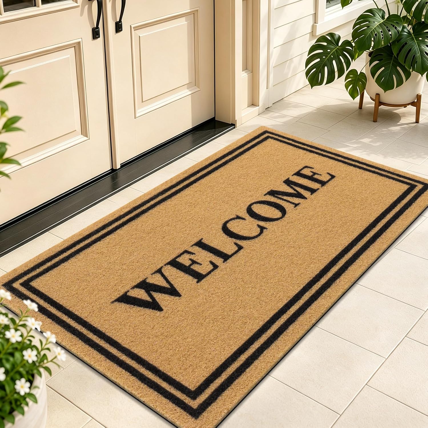 Unnecessary Smiry Front Door Mat Outside — WeirdThingsToBuy weird find