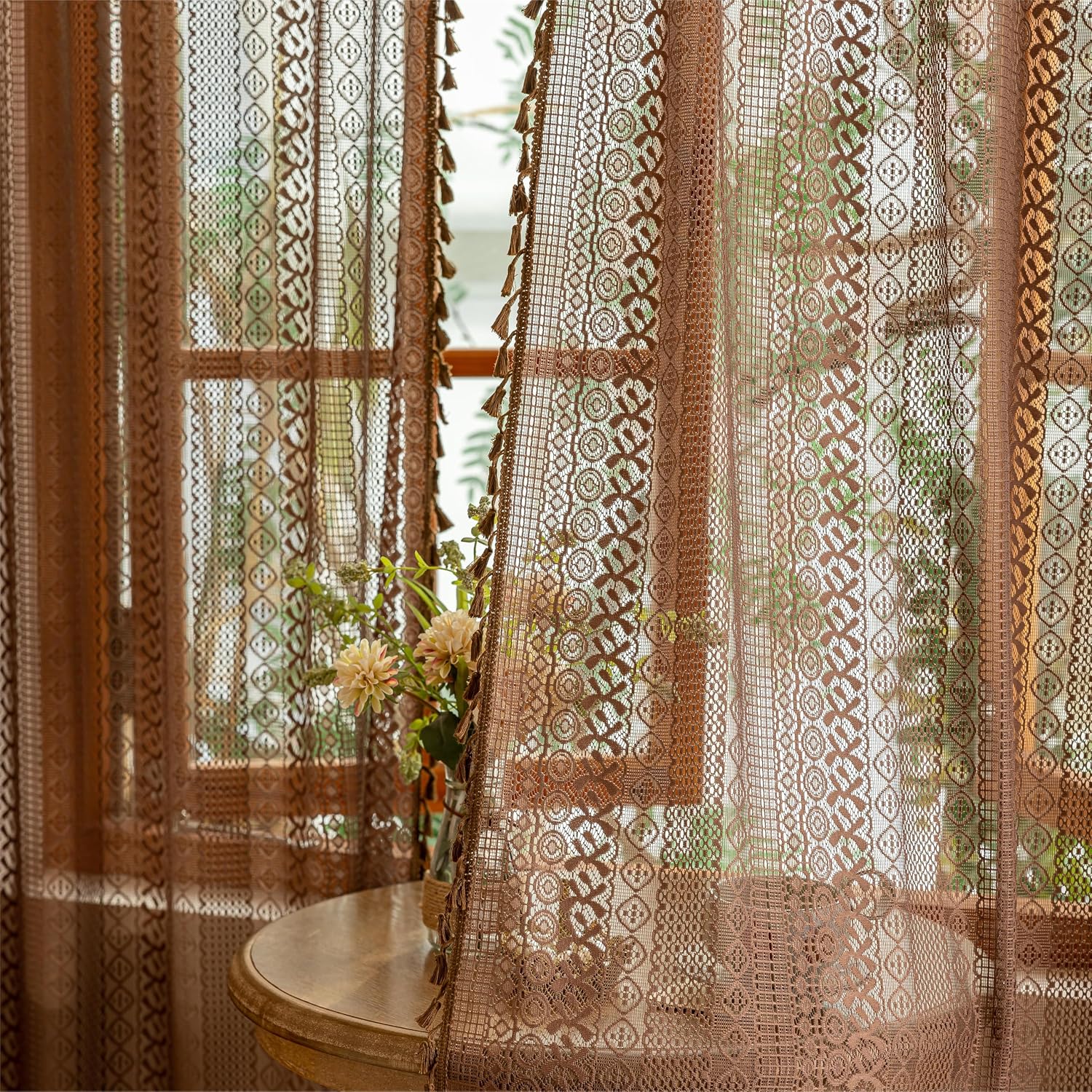 Unnecessary Sutuo Home Boho Lace Sheer — WeirdThingsToBuy weird find