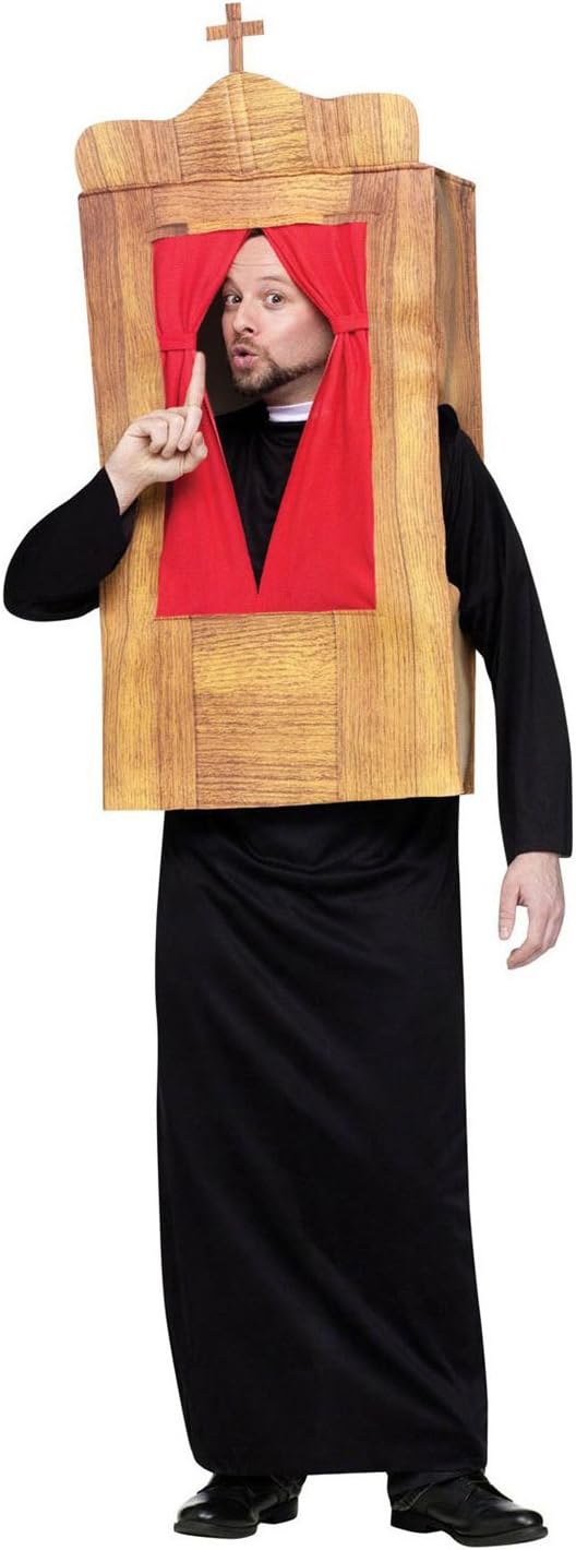 Unnecessary The Confessional Priest Adult Costume — WeirdThingsToBuy weird find