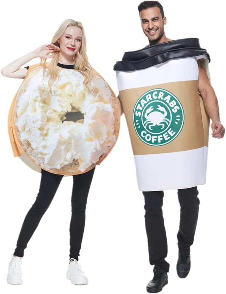 Unnecessary Unisex Adult Couples Bagel Coffee — WeirdThingsToBuy weird find