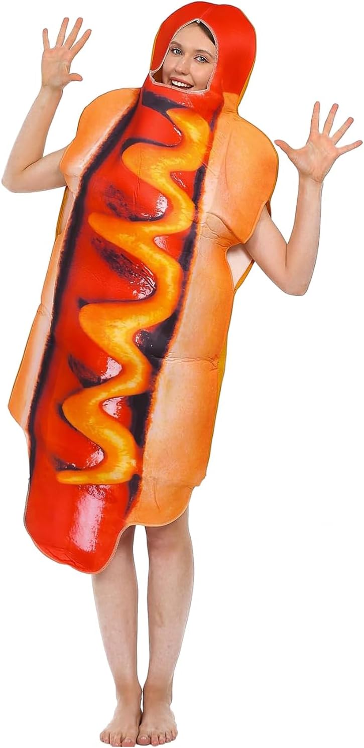 Unnecessary Unisex Adult Hot Dog Costume — WeirdThingsToBuy weird find