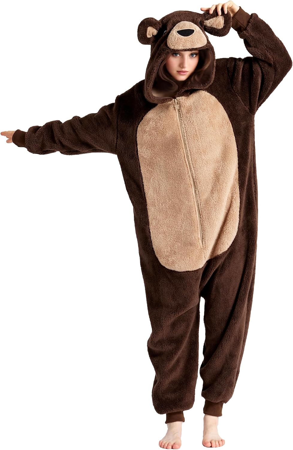 Unnecessary Unisex Fuzzy Cute Bear Onesie — WeirdThingsToBuy weird find