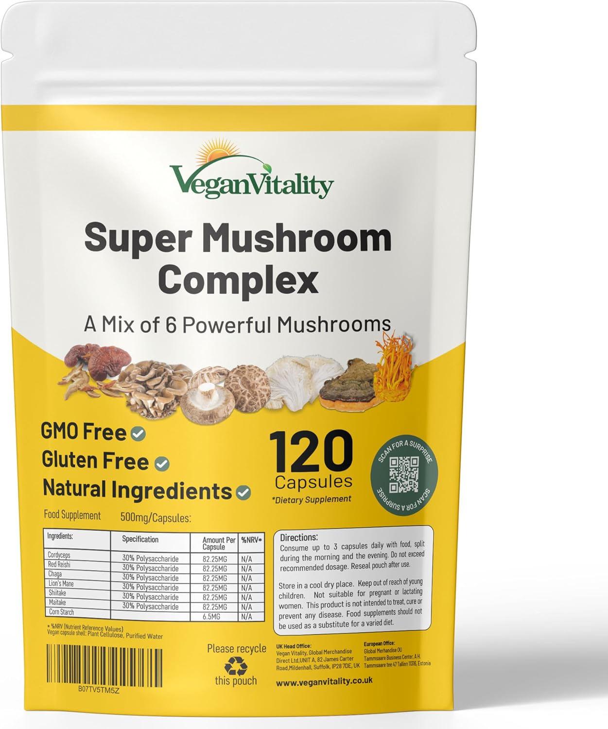 Unnecessary Vegan Vitality Multi Mushroom Supplement — WeirdThingsToBuy weird find