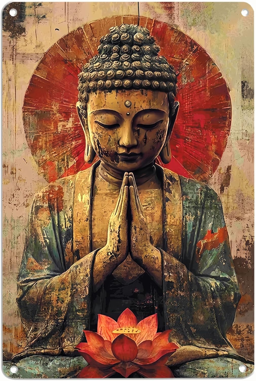 Unnecessary Vintage Buddha Metal Wall Art — WeirdThingsToBuy weird find