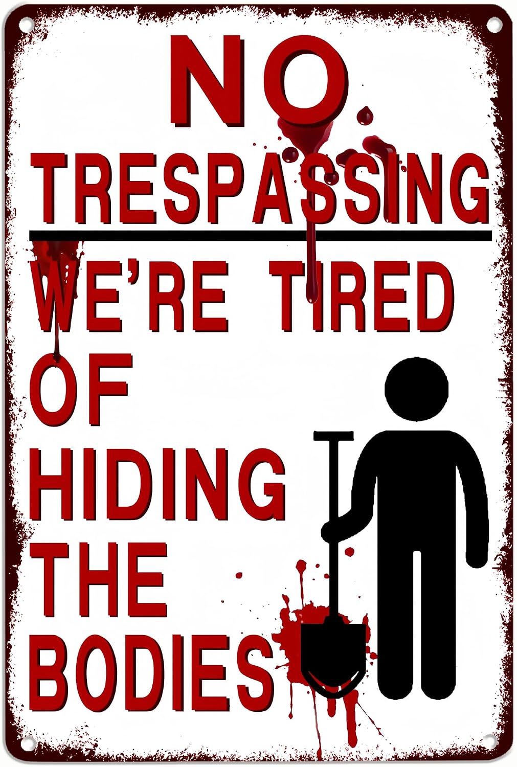 Unnecessary Vintage Halloween Metal Tin Sign — WeirdThingsToBuy weird find