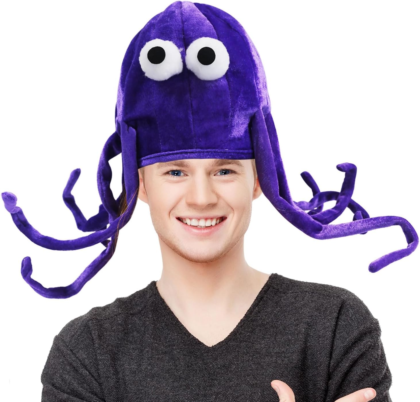 Unnecessary Whimsical Purple Octopus Hat Bendable — WeirdThingsToBuy weird find