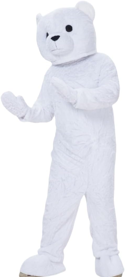 Unnecessary White Teddy Bear Mascot Costume — WeirdThingsToBuy weird find