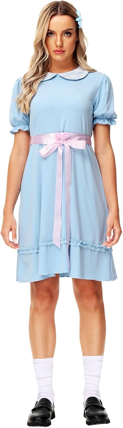 Unnecessary Women Halloween Twins Costume Blue — WeirdThingsToBuy weird find