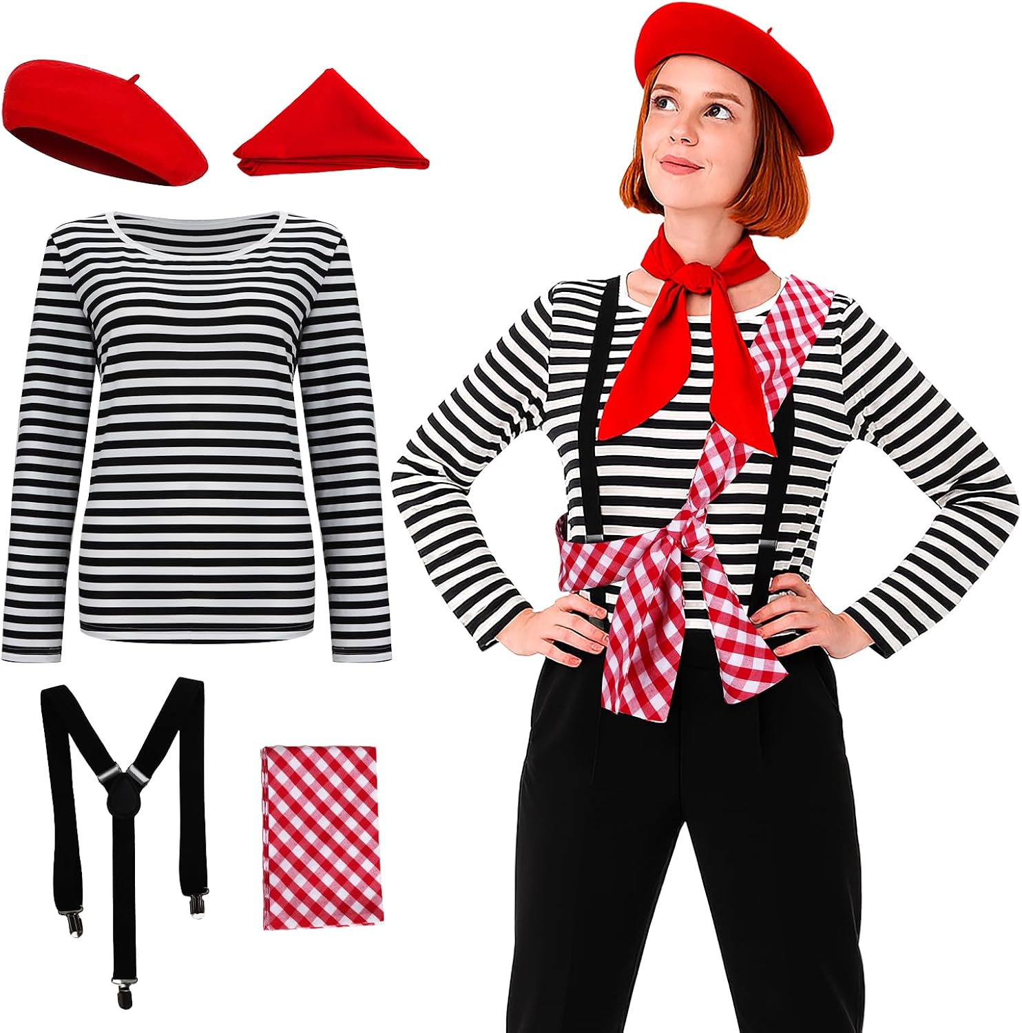 Unnecessary Women Maelle Costume Striped Shirt — WeirdThingsToBuy weird find