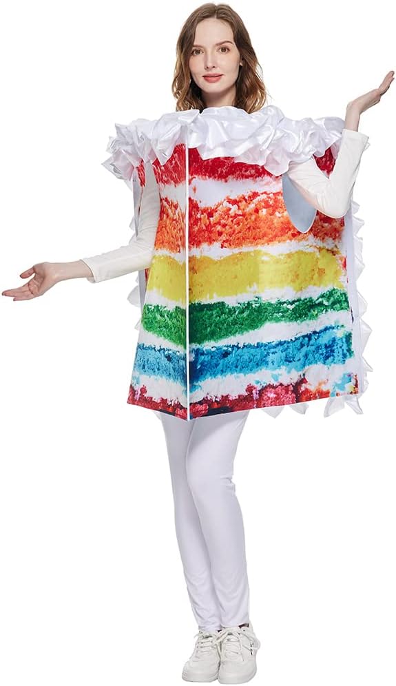 Unnecessary Women Rainbow Cake Costume Adult — WeirdThingsToBuy weird find