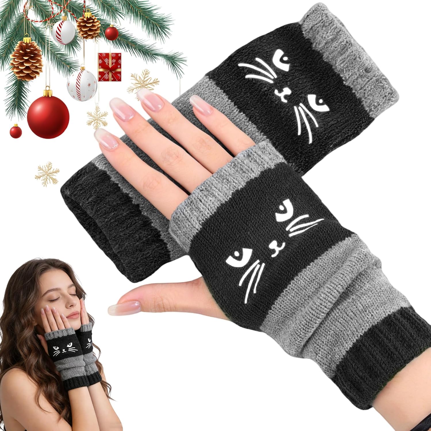 Unnecessary Women's Knitted Fingerless Gloves Cute — WeirdThingsToBuy weird find
