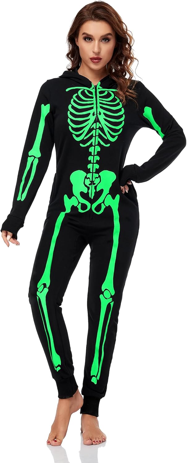 Unnecessary Women Skeleton Costume Glow in — WeirdThingsToBuy weird find