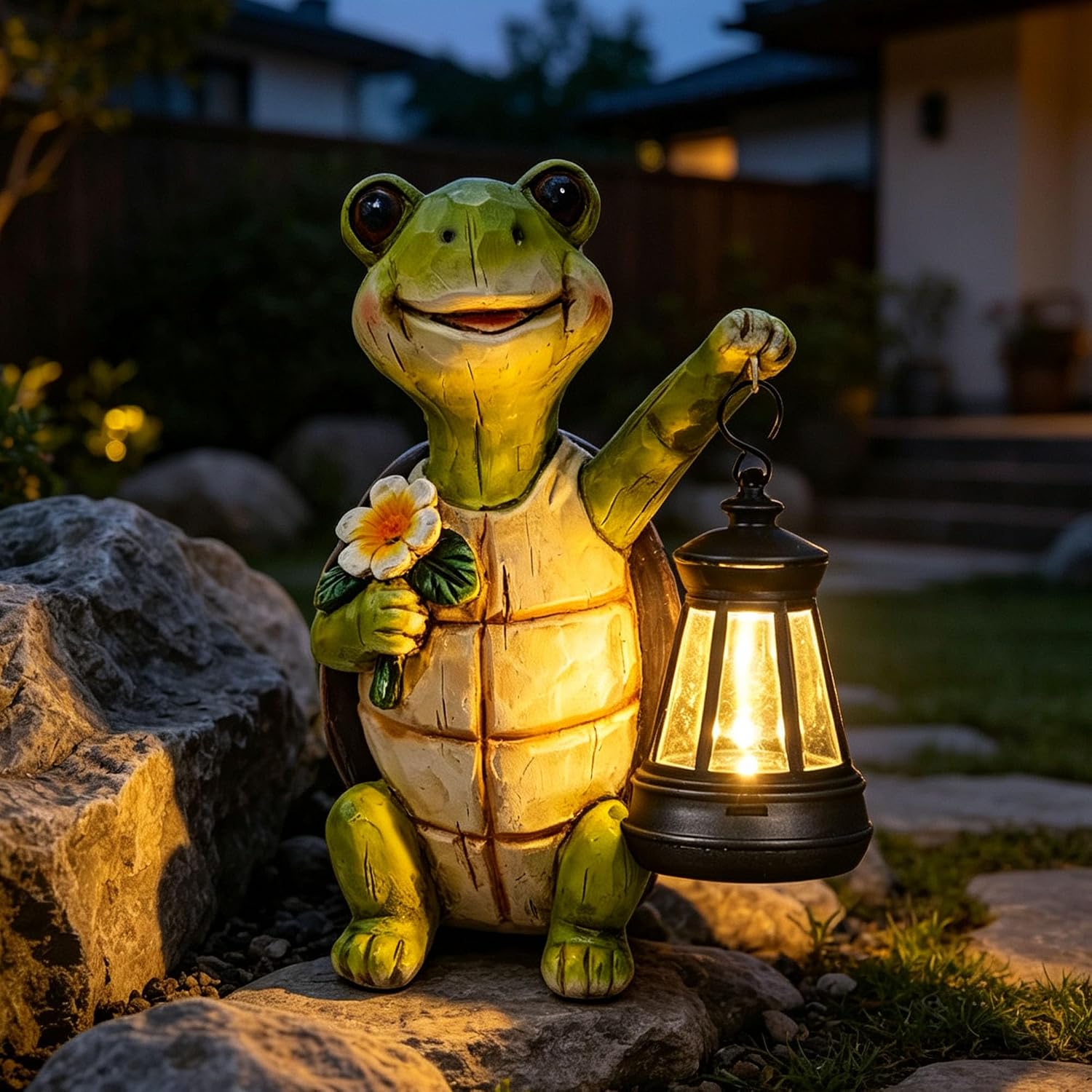Unnecessary Yewanye Solar Turtle Garden Statue — WeirdThingsToBuy weird find