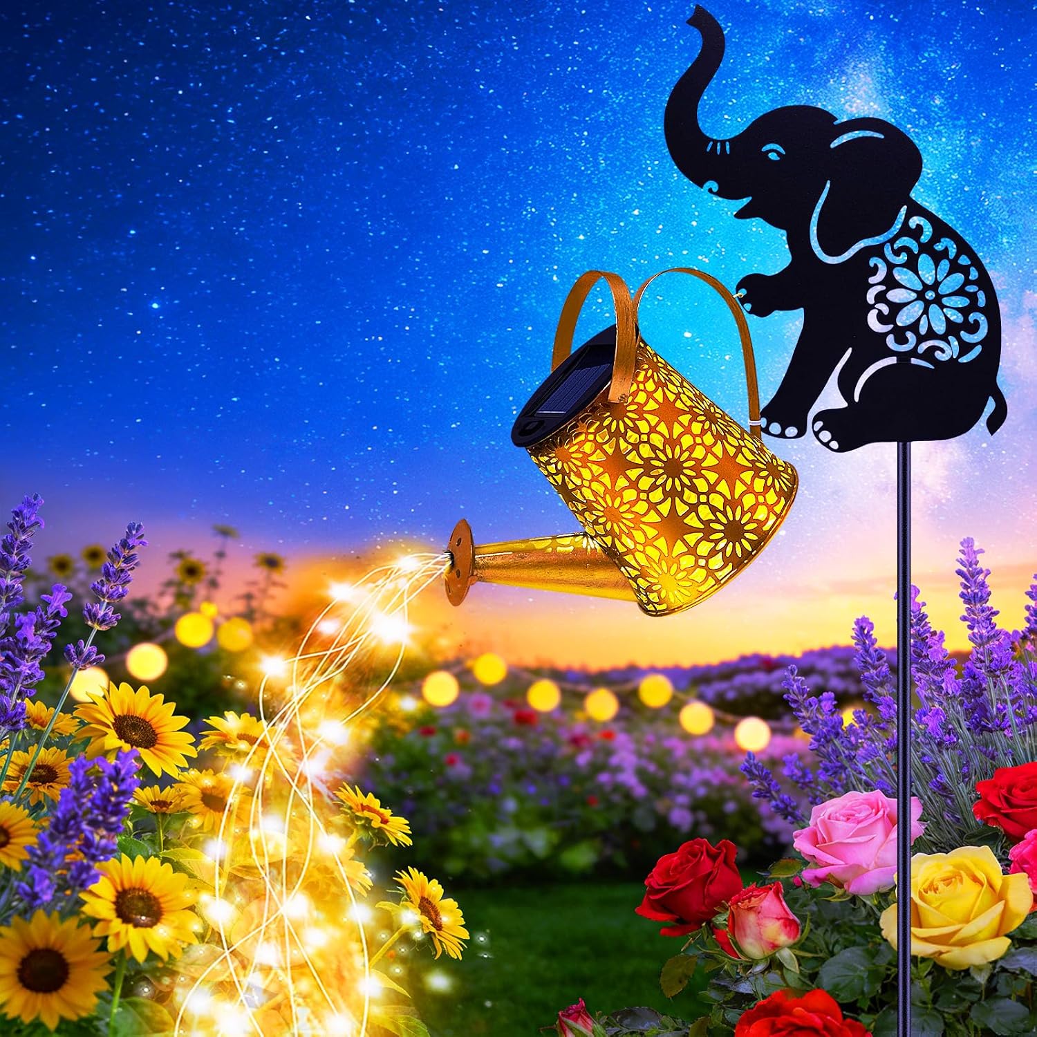 Unnecessary Yulloyello Solar Watering Can Lights — WeirdThingsToBuy weird find
