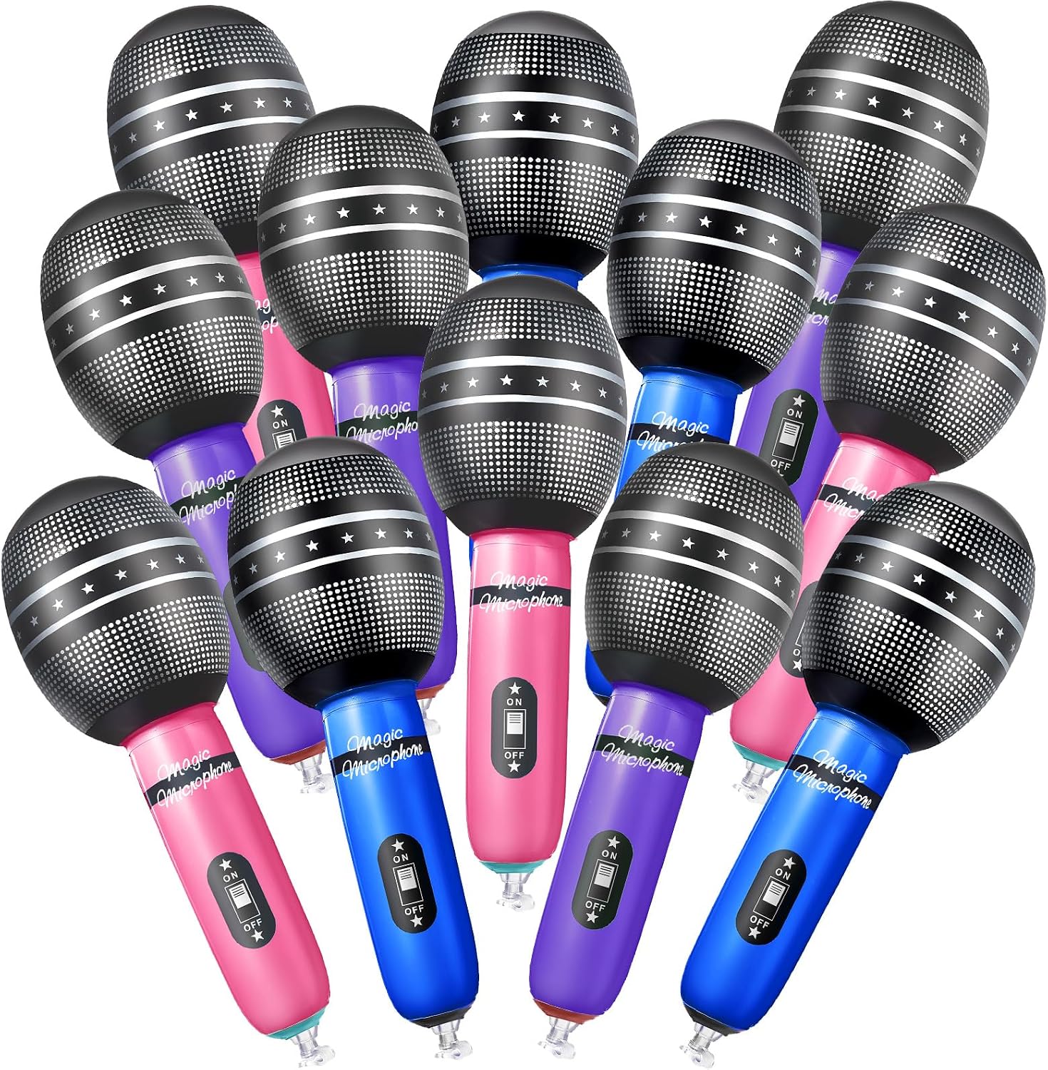Unnecessary Zhanmai 12 Inflatable Microphones Kids — WeirdThingsToBuy weird find